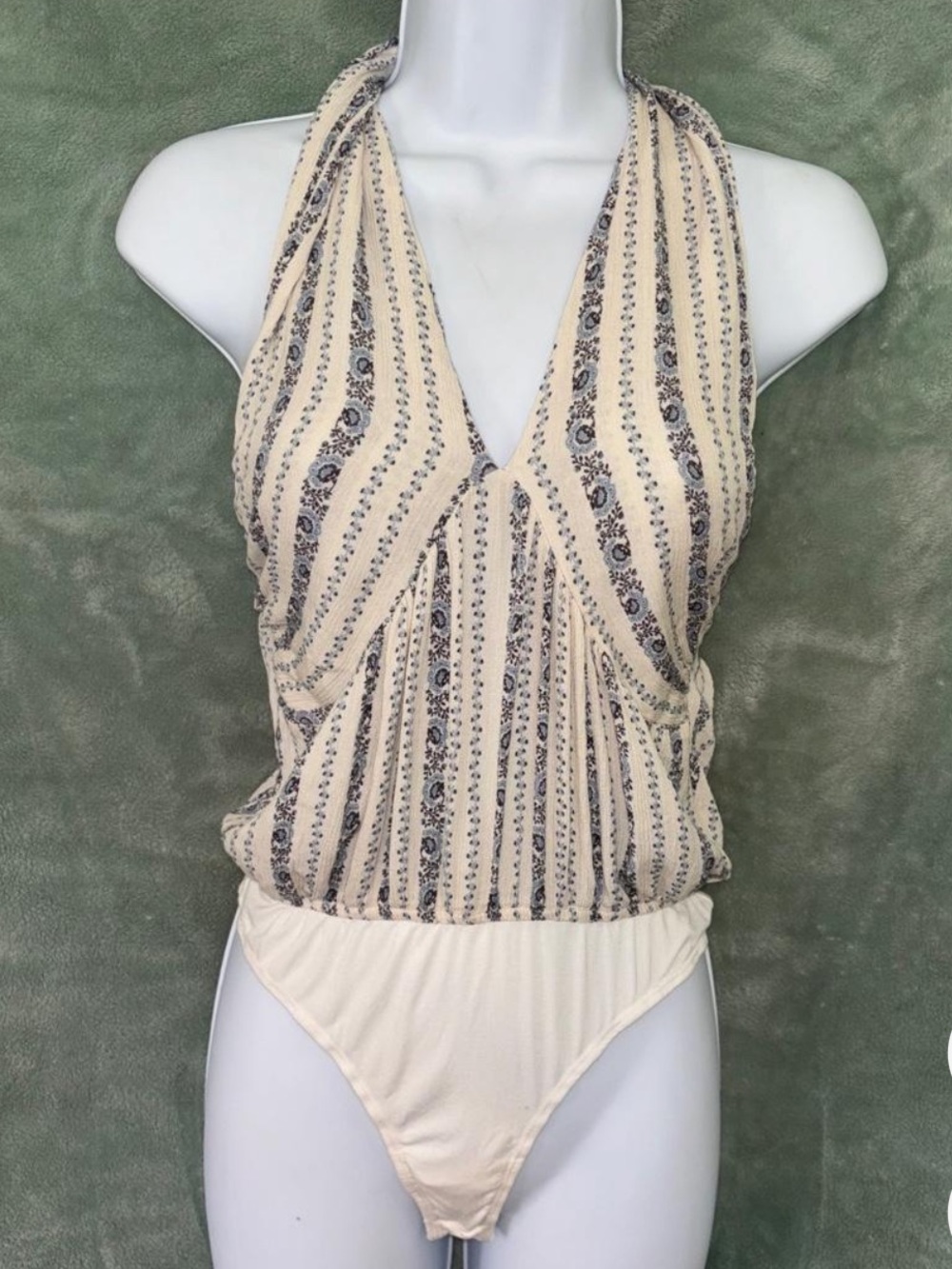 Promesa Small Floral Halter Bodysuit. Size S, M